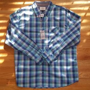 Men's XXL Flags and Anthem Button Up